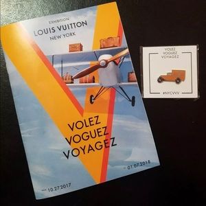 Authentic Louis Vuitton “Volez Voguez Voyagez” Pin + Booklet